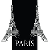 Векторный клипарт: рука рисунок с двумя Eiffel башни