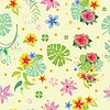 Vector clipart: Seamless pattern with decorative plants