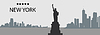 Vector clipart: City silhouette- New York