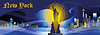 Vector clipart: New York-city silhouette in night