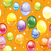 Vector clipart: Seamless pattern with balloons on orange background