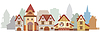 Vector clipart: Funny cartoon city