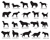 Set of dogs silhouettes | Stock Vector Graphics