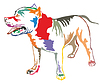 Colorful decorative standing portrait of American