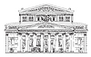 Vector clipart: Big Theater in Moscow