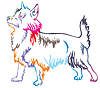 Colorful decorative standing portrait of