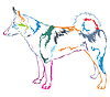 Vector clipart: Colorful decorative standing portrait of West