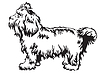 Vector clipart: Decorative standing portrait of Bolonka