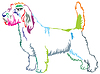 Colorful decorative standing portrait of Petit