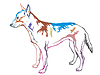 Colorful decorative standing portrait of Belgian