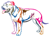 Vector clipart: Colorful decorative standing portrait of Ca de Bou