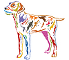 Vector clipart: Colorful decorative standing portrait of German