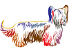 Vector clipart: Colorful decorative standing portrait of Skye