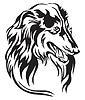 Vector clipart: Decorative portrait of Collie