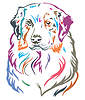 Colorful decorative portrait of Australian