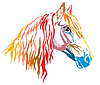 Colorful decorative portrait of Orlov Trotter | Stock Vector Graphics