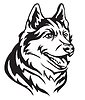 Decorative portrait of Dog Siberian Husky