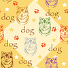 Vector clipart: Seamless pattern with dog