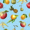 Vector clipart: Seamless pattern with fruits