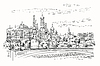 Векторный клипарт: ручной рисунок Москва-