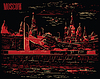 Векторный клипарт: черно-красная Москва-