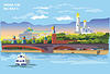 Векторный клипарт: красочная Москва-