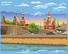 Векторный клипарт: красочная Москва-