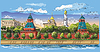Векторный клипарт: красочный ручной рисунок Москва-