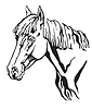 Decorative portrait of horse 