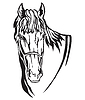 Vector clipart: Decorative portrait of horse