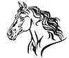 Decorative portrait of horse 