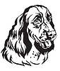 Vector clipart: Decorative portrait of Dog English Springer
