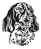 Vector clipart: Decorative portrait of Dog Russian Spaniel