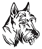 Decorative portrait of Dog Scottish Terrier