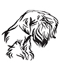 Decorative portrait of Dog Sealyham Terrier