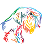 Colorful decorative portrait of Dog Sealyham Terrie