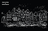 Vector clipart: Black hand drawing Holland 
