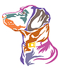Colorful decorative portrait of Dog Labrador