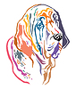 Vector clipart: Colorful decorative portrait of Fila Brasileiro