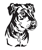 Retrato decorativo de perro mestizo | Ilustración vectorial