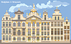 Vector clipart: Colorful Grand Place in Brussels