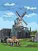 Vector clipart: Colorful hand drawing Holland 