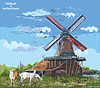 Красочный рисунок руки Голландии | Векторный клипарт