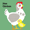 Vector clipart: cartoon hen 