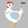 Vector clipart: cartoon hen