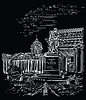 Black hand drawing ST Petersburg 