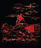 Black and red hand drawing ST Petersburg 