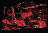 Black and red hand drawing ST Petersburg 