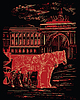 Black and red hand drawing ST Petersburg 