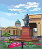 Векторный клипарт: Красочный Санкт-Петербург
